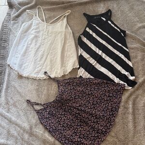 INC International Concepts Black and White Striped Sleeveless Top